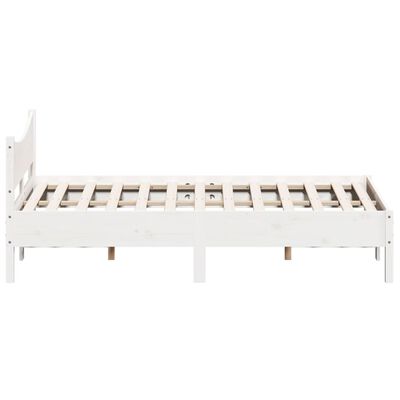 vidaXL Bed Frame without Mattress White 120x200 cm Solid Wood Pine