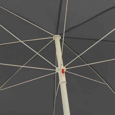 vidaXL Beach Parasol Anthracite 240 cm