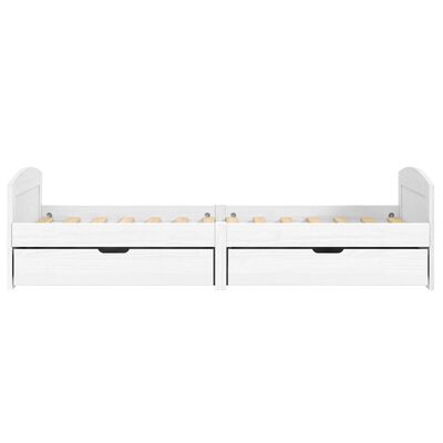 vidaXL Day Bed with 2 Drawers without Mattress "IRUN" White 90x200 cm