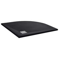 vidaXL Shower Tray SMC Black 90x90 cm