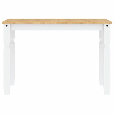 vidaXL Dining Table Corona White 112x60x75 cm Solid Wood Pine