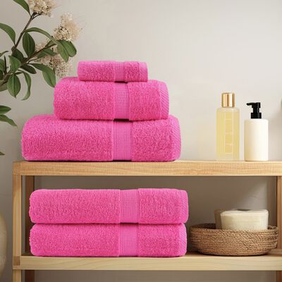 vidaXL Premium Soap Towels SOLUND 2 pcs Pink 30x30 cm 600 gsm