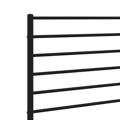 vidaXL Metal Headboard Black 120 cm