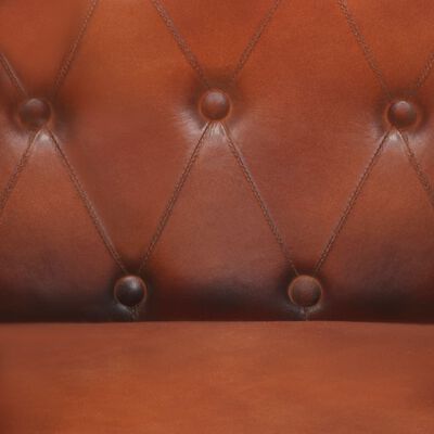 vidaXL Armchair Brown Real Leather