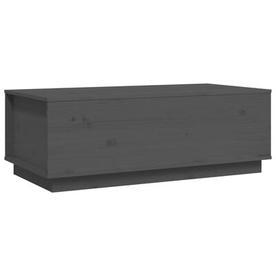 vidaXL Coffee Table Grey 100x50x35 cm Solid Wood Pine