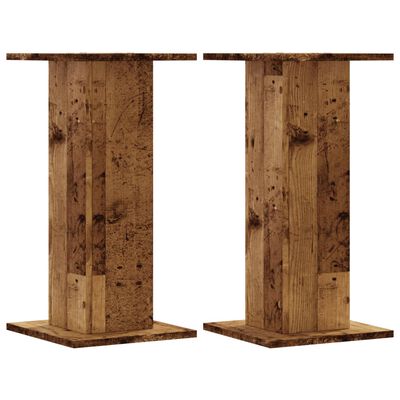 vidaXL Speaker Stands 2 pcs Old Wood 30x30x60 cm Engineered Wood