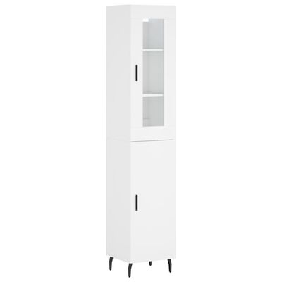 vidaXL Highboard White 34.5x34x180 cm Engineered Wood