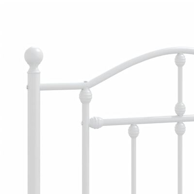 vidaXL Metal Headboard White 75 cm