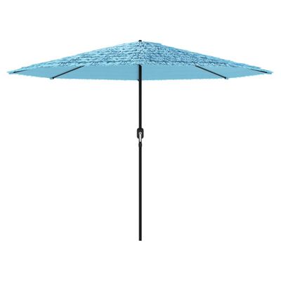 vidaXL Garden Parasol with Steel Pole Blue 388x388x248 cm