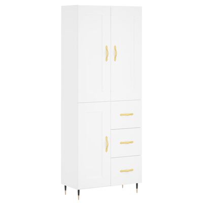 vidaXL Highboard White 69.5x34x180 cm Engineered Wood