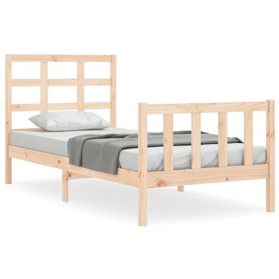 vidaXL Bed Frame without Mattress 100x200 cm Solid Wood Pine