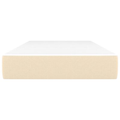 vidaXL Pocket Spring Bed Mattress Cream 80x200x20 cm Fabric