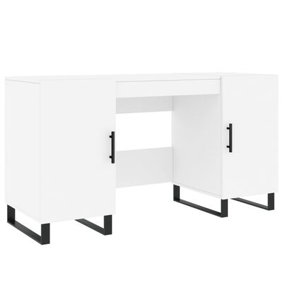 vidaXL Desk White 140x50x75 cm Engineered Wood