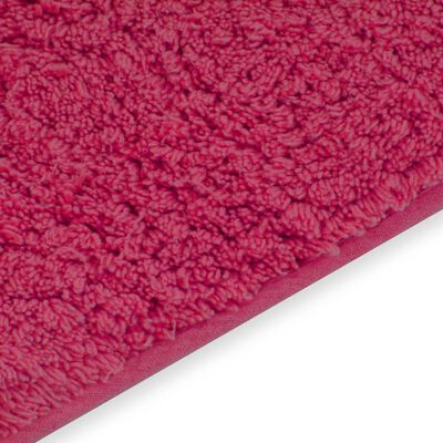 vidaXL Bathroom Mat Set 2 Pieces Fabric Fuchsia