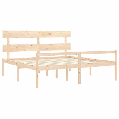 vidaXL Senior Bed without Mattress Super King Size Solid Wood