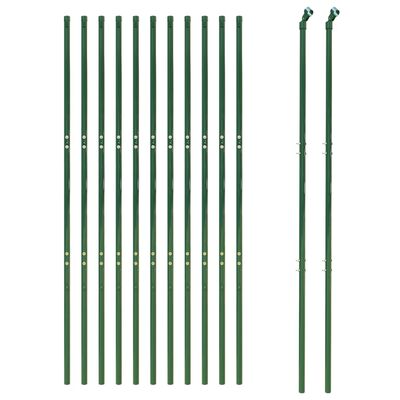 vidaXL Chain Link Fence Green 2.2x25 m