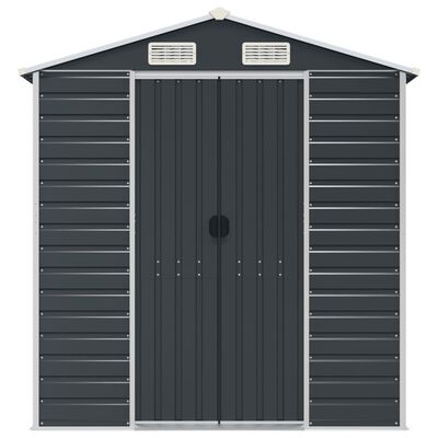 vidaXL Garden Shed Anthracite 191x640x198 cm Galvanised Steel