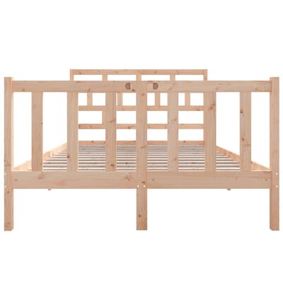 vidaXL Bed Frame without Mattress Solid Wood 140x190 cm (810062+814194)