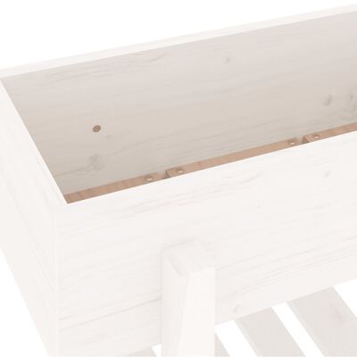 vidaXL Garden Planter White 62x30x69 cm Solid Wood Pine