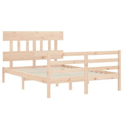 vidaXL Bed Frame without Mattress Double Solid Wood