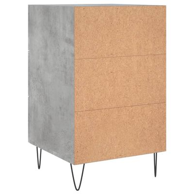 vidaXL Bedside Cabinet Concrete Grey 40x40x66 cm Engineered Wood