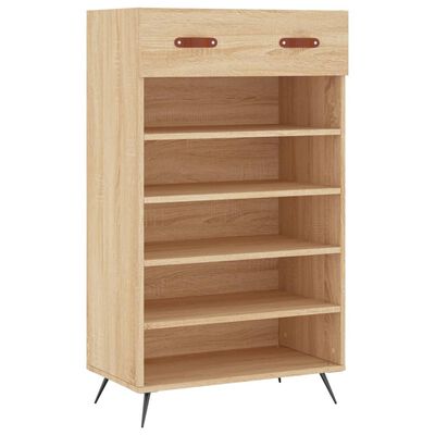 vidaXL Shoe Cabinet Sonoma Oak 60x35x105 cm Engineered Wood