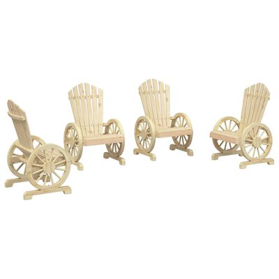 vidaXL Garden Adirondack Chairs 4 pcs Solid Wood Fir