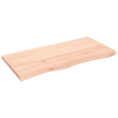 vidaXL Bathroom Countertop 100x50x(2-4) cm Untreated Solid Wood