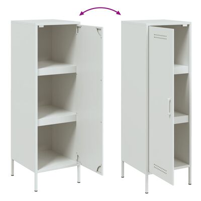 vidaXL Highboard White 36x39x113 cm Steel