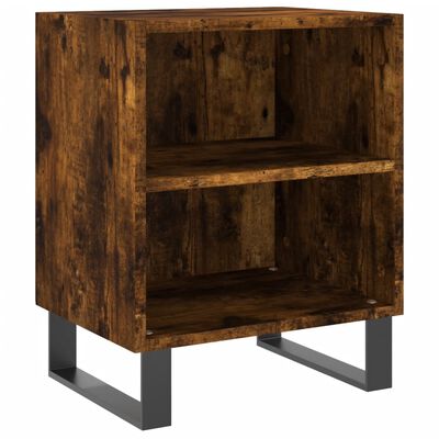 vidaXL Bedside Cabinet Smoked Oak 40x30x50 cm Engineered Wood