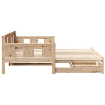 vidaXL Daybed with Trundle and Drawers without Mattress 80x200 cm