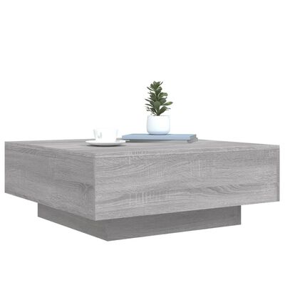 vidaXL Coffee Table Grey Sonoma 80x80x31 cm Engineered Wood