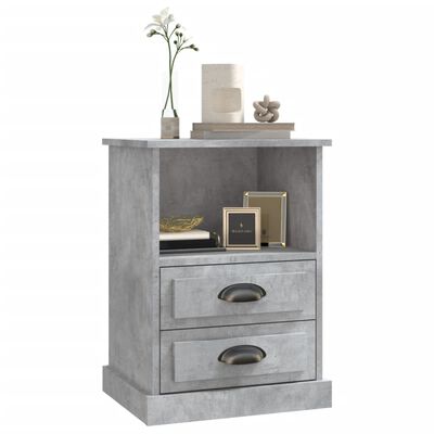 vidaXL Bedside Cabinet Concrete Grey 43x36x60 cm