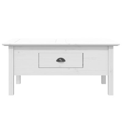 vidaXL Coffee Table BODO White 100x55x45 cm Solid Wood Pine