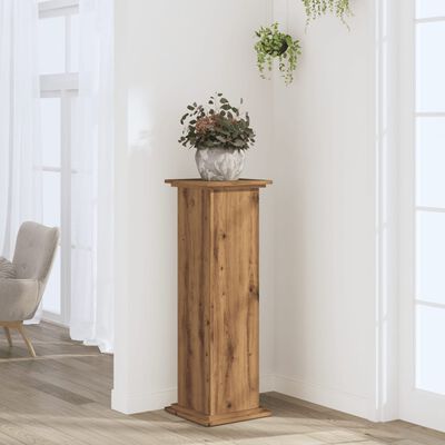 vidaXL Plant Stand Artisan Oak 33x33x100 cm Engineered Wood