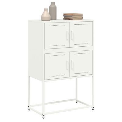 vidaXL Sideboard White 68.5x38.5x107 cm Steel