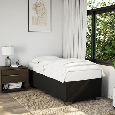 vidaXL Bed Frame without Mattress Black 90x190 cm Single Fabric