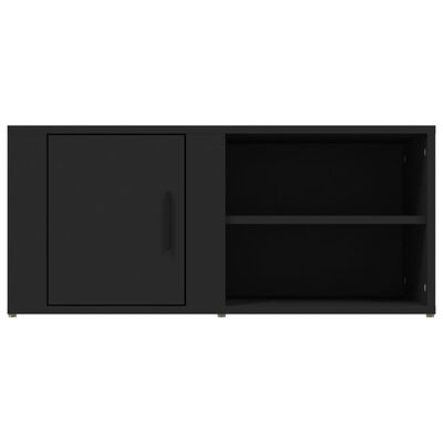 vidaXL TV Cabinets 2 pcs Black 80x31.5x36 cm Engineered Wood