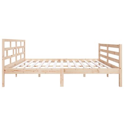 vidaXL Bed Frame without Mattress Solid Wood 140x190 cm (810410+814194)