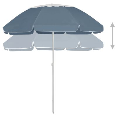 vidaXL Beach Parasol Blue 300 cm