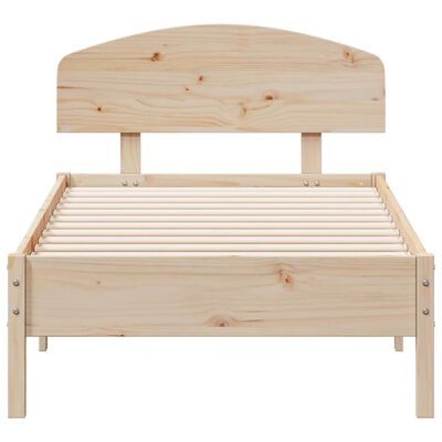 vidaXL Bed Frame without Mattress 75x190 cm Small Single Solid Wood Pine