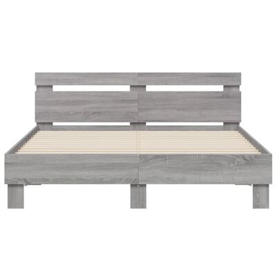 vidaXL Bed Frame without Mattress Grey Sonoma 140x200 cm