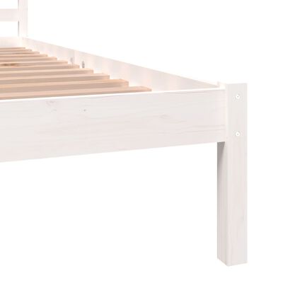 vidaXL Bed Frame without Mattress 90x190 cm Single White Single