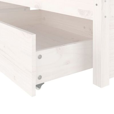 vidaXL Bed Frame without Mattress with Drawers White Super King