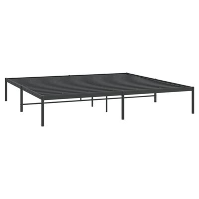 vidaXL Metal Bed Frame without Mattress Black 193x203 cm