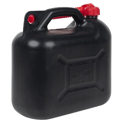 vidaXL Fuel Can with Flexible Spout 3 pcs Black 10 L Plastic