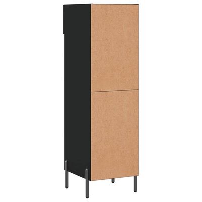 vidaXL Shoe Cabinet Black 30x35x105 cm Engineered Wood