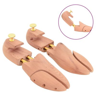 vidaXL Shoe Stretcher with Shoe Horn EU 40-41 Solid Wood Cedar