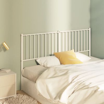 vidaXL Metal Headboard White 150 cm