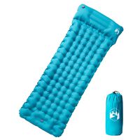 vidaXL Self Inflating Camping Mattress with Pillow 1-Person Blue